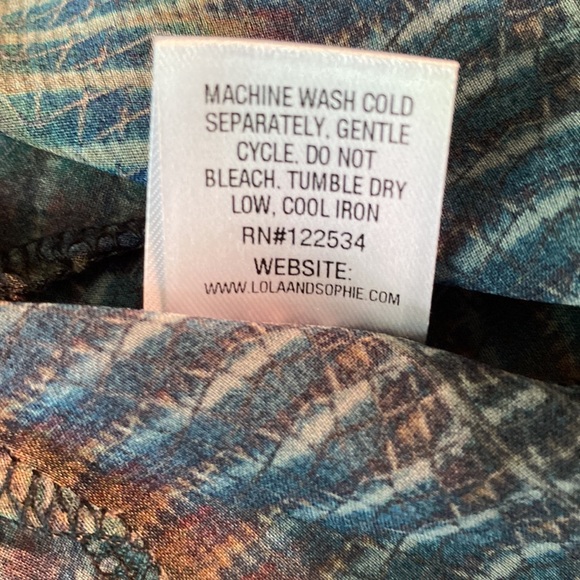 Lola & Sophie Drawstring Tie Front Dolman Sleeve Blouse - M - Picture 11 of 12